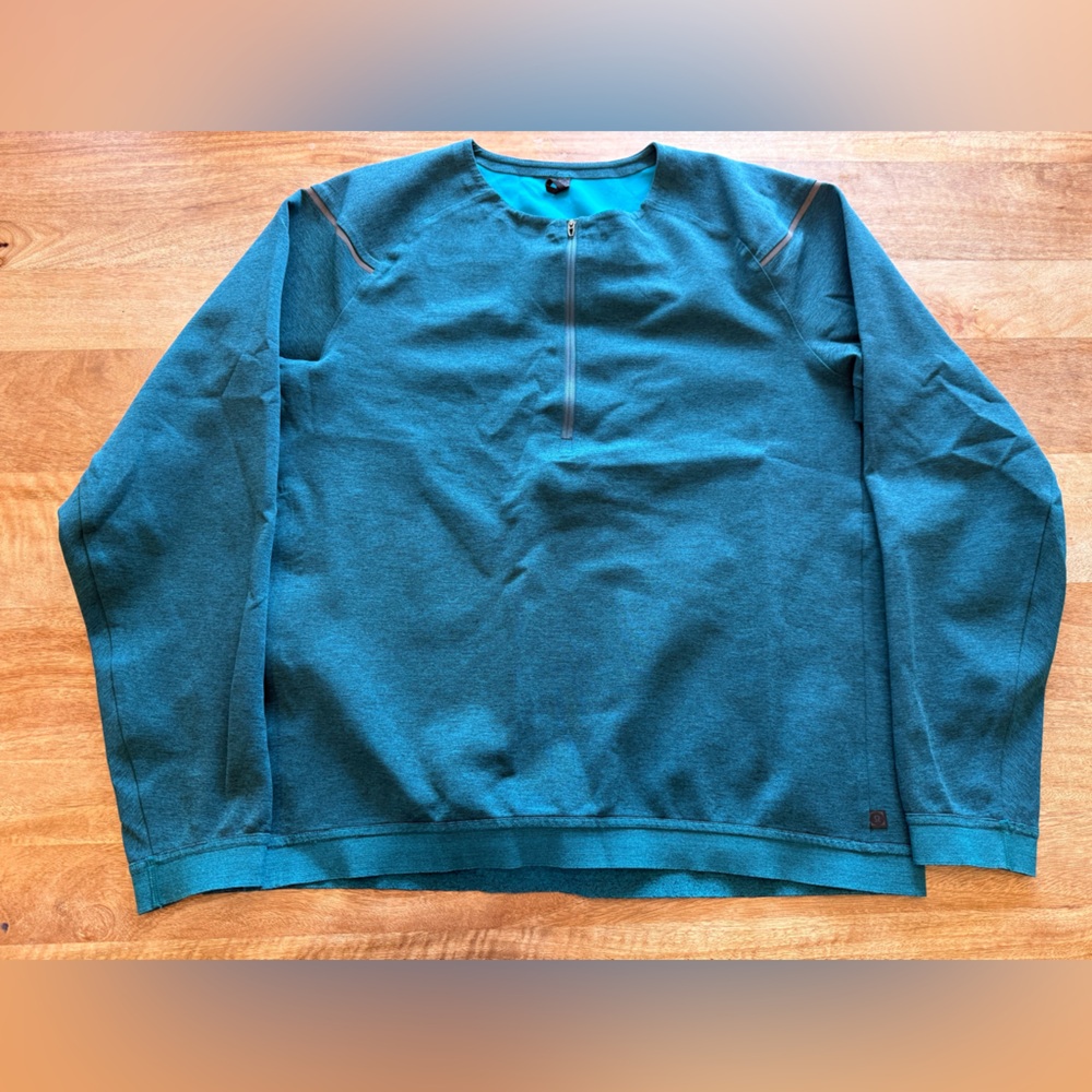 Lululemon Lab Diffract 1/2 Zip Pullover Spacer Mens L Teal Athletic Sweatshirt